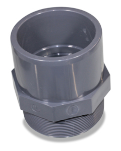 Adapter nipple 75/90 x 3" m PVC PN16